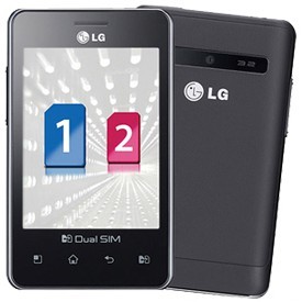 LG Optimus L3 E405 - Vedere din fata si spate
