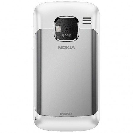 Nokia E5 - Vedere din spate (alb)