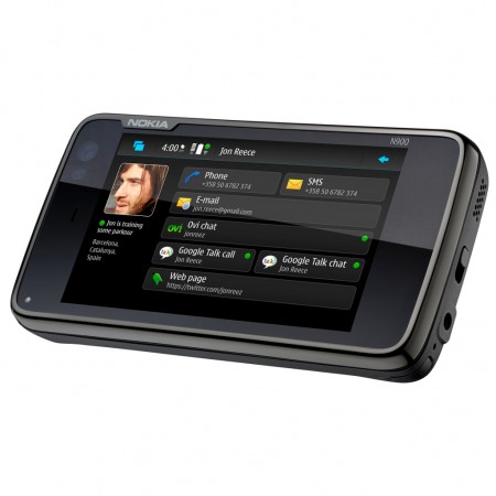 Nokia N900 - Vedere din fata/ jos, orizontal