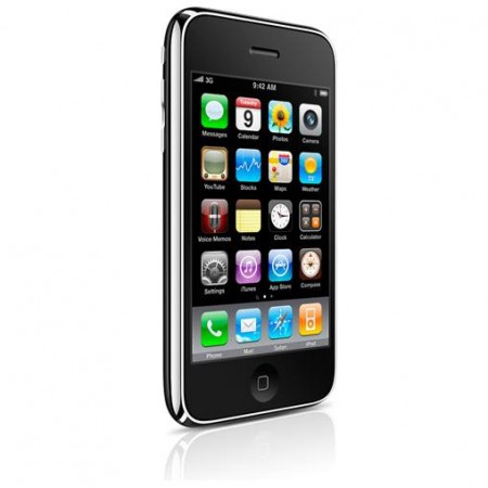 iPhone 3GS - Vedere din fata/ stanga (negru)