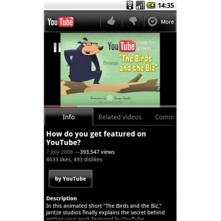 YouTube 2.1 - Android