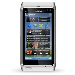 Nokia N8 - Vedere din fata (argintiu)
