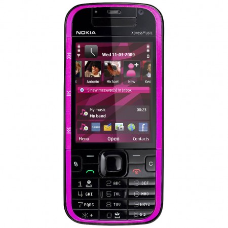 Nokia 5730 XpressMusic - Vedere din fata (roz)