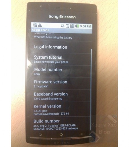 Sony Ericsson Anzu - Leaked (xperiax10.net)