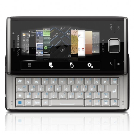Sony Ericsson XPERIA X2 - Vedere din fata, deschis, orizontal