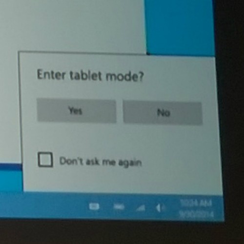 Windows 10 tablet change