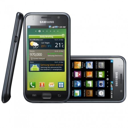 Samsung I9000 Galaxy S - Vedere din fata si dreapta