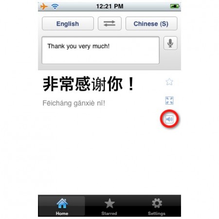 Google Translate pentru iPhone