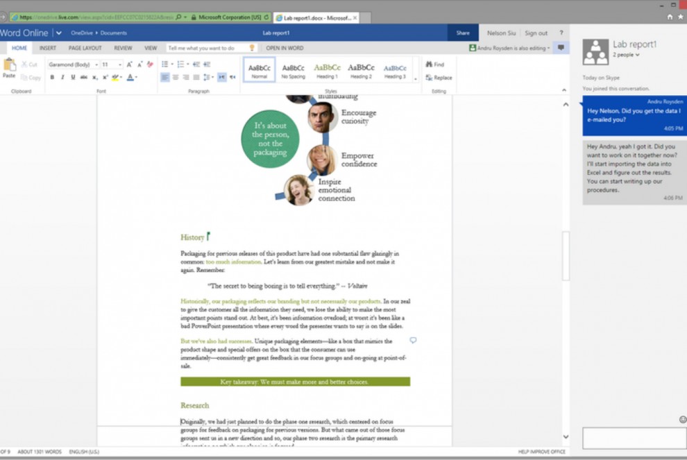 Microsoft chat for Word and PowerPoint
