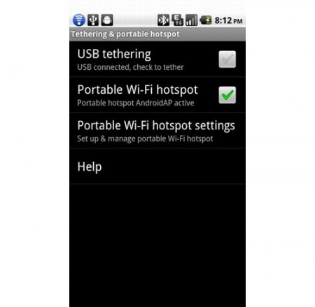 Android 2.2 - Tethering