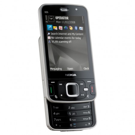 Nokia N96 - Vedere din fata/ stanga, deschis