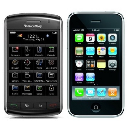 BlackBerry Storm vs. iPhone 3G
