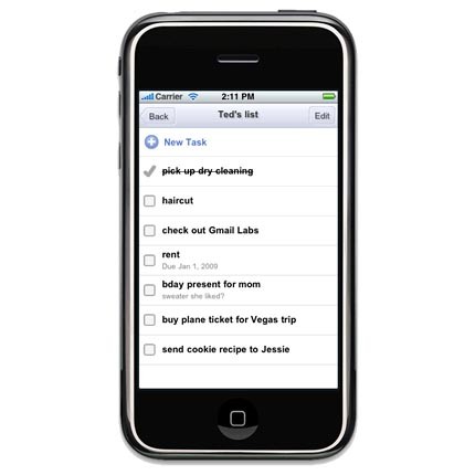 GMail Tasks pentru iPhone