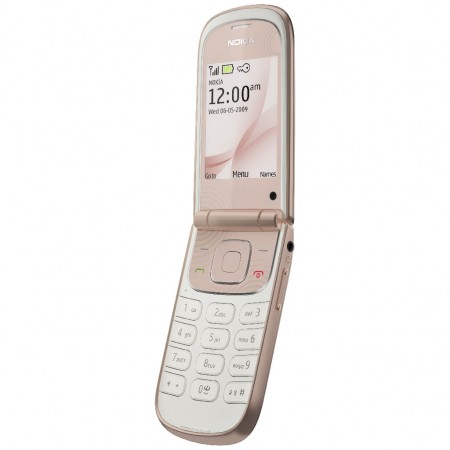 Nokia 3710 fold - Vedere din fata/ dreapta, deschis (roz)