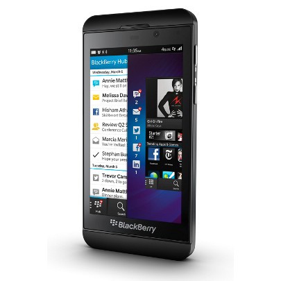 BlackBerry Z10 - Vedere din fata/ dreapta