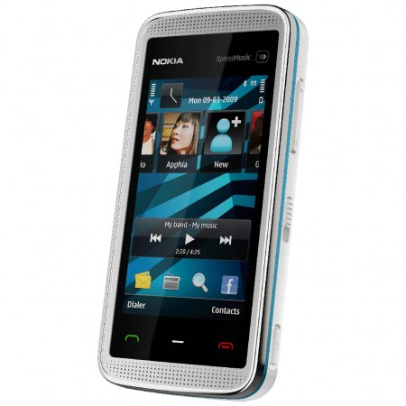 Nokia 5530 XpressMusic - Vedere din fata/ dreapta (albastru)