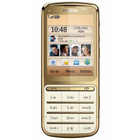 Nokia C3-01 Gold Edition - Vedere din fata