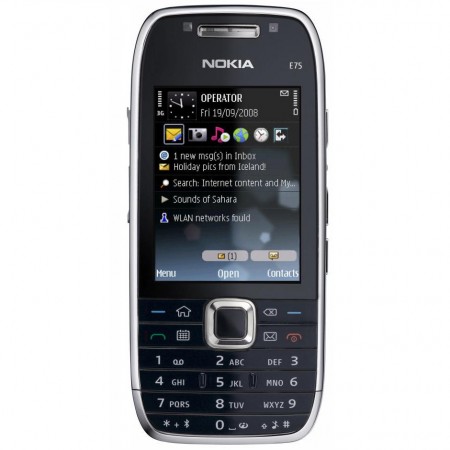 Nokia E75 - Vedere din fata (negru)
