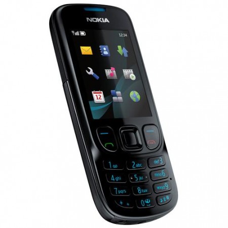 Nokia 6303 classic - Vedere din fata/ stanga/ jos (negru)