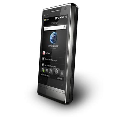 HTC Touch Diamond2 - Vedere din fata/ dreapta