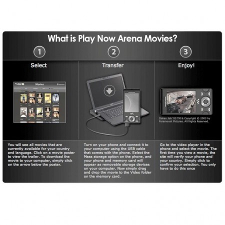 Sony Ericsson Play Now Arena - Movies