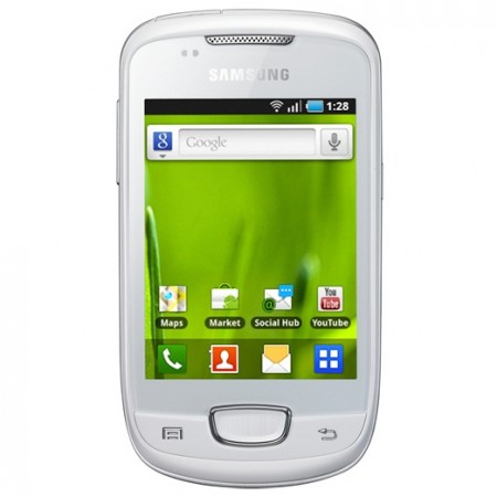 Samsung Galaxy Mini S5570 - Vedere din fata (alb)