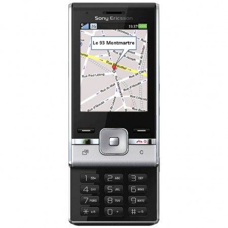 Sony Ericsson T715 - Vedere din fata, deschis - Maps