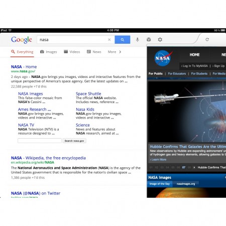 Google Search - iPad