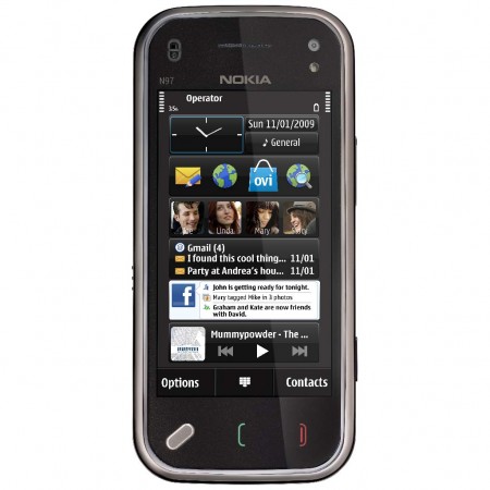 Nokia N97 mini - Vedere din fata