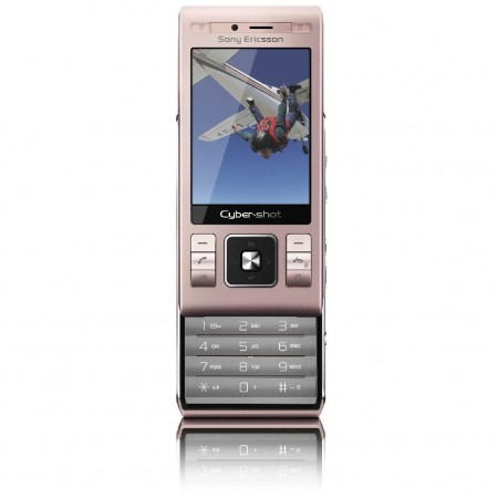 Sony Ericsson C905 - Vedere din fata, deschis (roz)