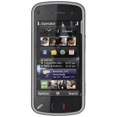 Nokia N97 - Vedere din fata (negru)