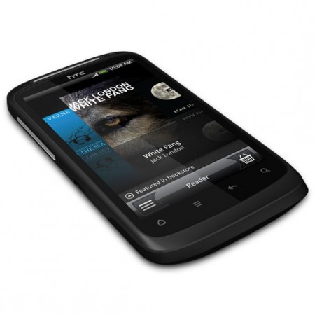 HTC Desire S - Vedere din  fata/ stanga, orizontal