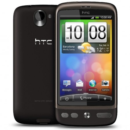 HTC Desire - Vedere din fata si spate