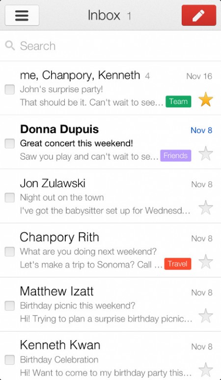 Gmail 2.0 - iOS