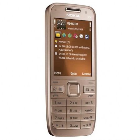 Nokia E52 - Vedere din fata/ stanga (golden)