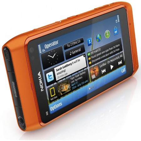 Nokia N8 - Vedere din fata/ sus (portocaliu)