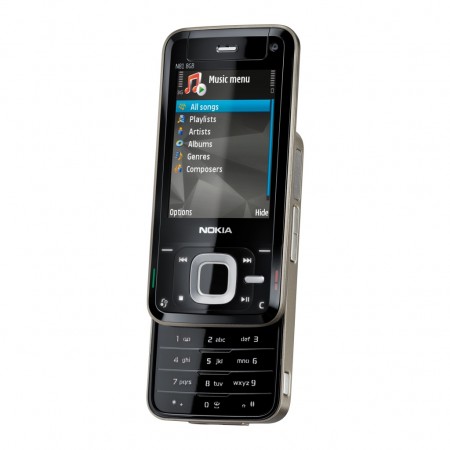 Nokia N81 8GB - Vedere din fata/ dreapta, deschis