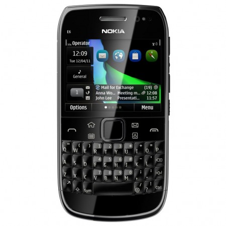 Nokia E6 - Vedere din fata