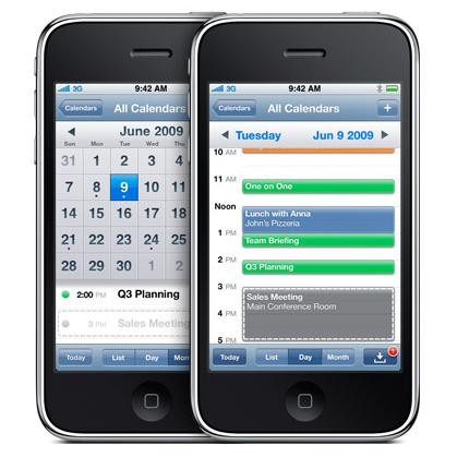 iPhone 3GS - Calendar
