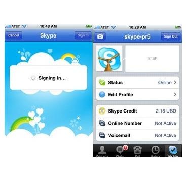 Skype pe iPhone