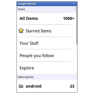 Google Reader - Android