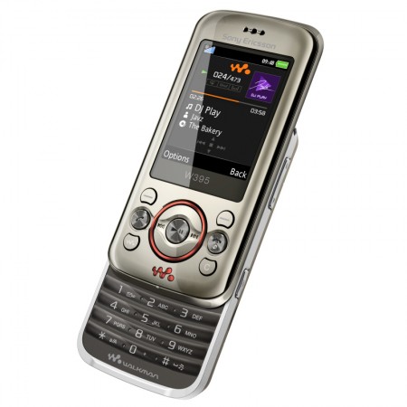 Sony Ericsson W395 - Vedere din fata/ dreapta, deschis