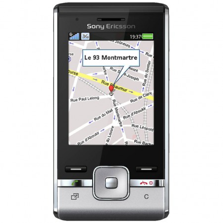 Sony Ericsson T715 - Vedere din fata, Maps