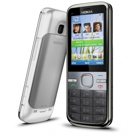 Nokia C5 - Vedere din fata/ dreapta si spate/ dreapta