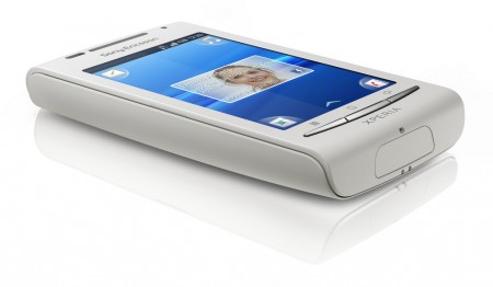 Sony Ericsson XPERIA X8 - Vedere din fata/ jos/ stanga, orizontal