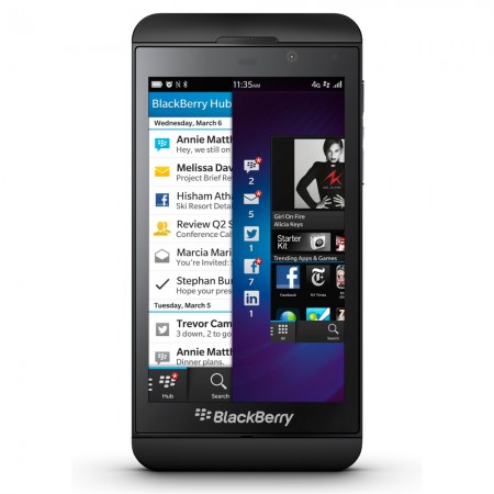 BlackBerry Z10 - Vedere din fata