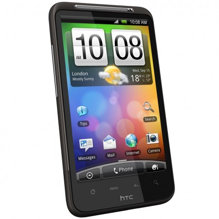 HTC Desire HD - Vedere din fata/ stanga