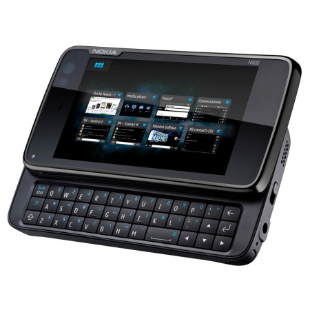 Nokia N900 - Vedere din fata/ jos, deschis
