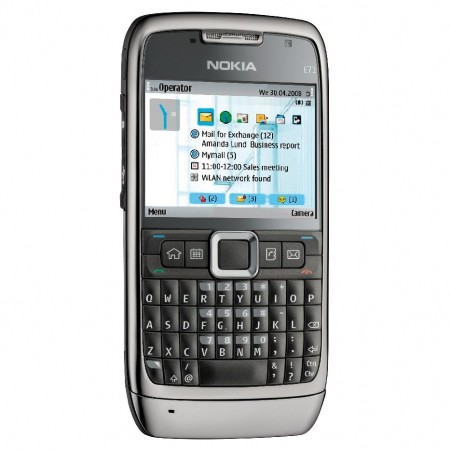 Nokia E71 - Vedere din fata/ stanga, negru
