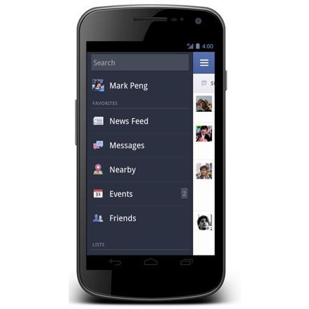 Facebook - Android (decembrie 2011)